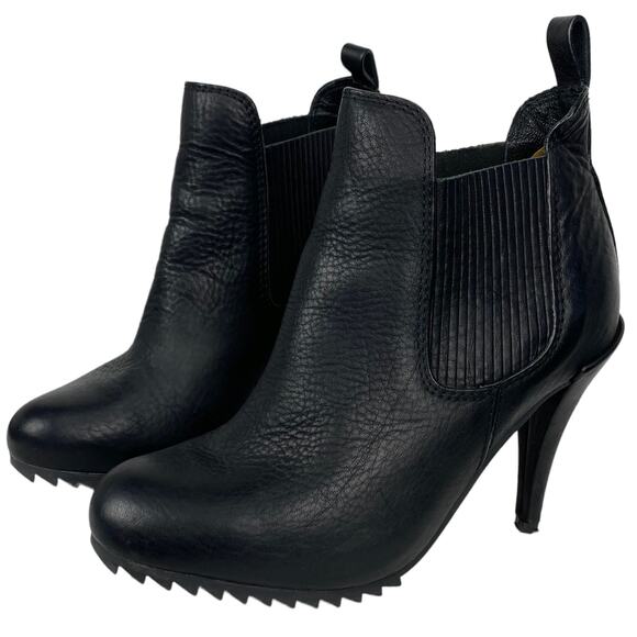 Pedro Garcia Yoad Justine Heeled Chelsea Boots Booties in Black Leather, Size 8 - Picture 8 of 14